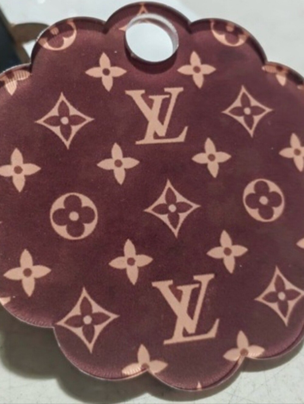LV 40 oz Designer Tumbler Brown Mono Lid Topper Stanley